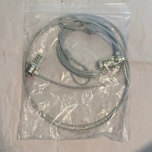 Silver Combination Cable Bike Lock